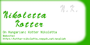 nikoletta kotter business card